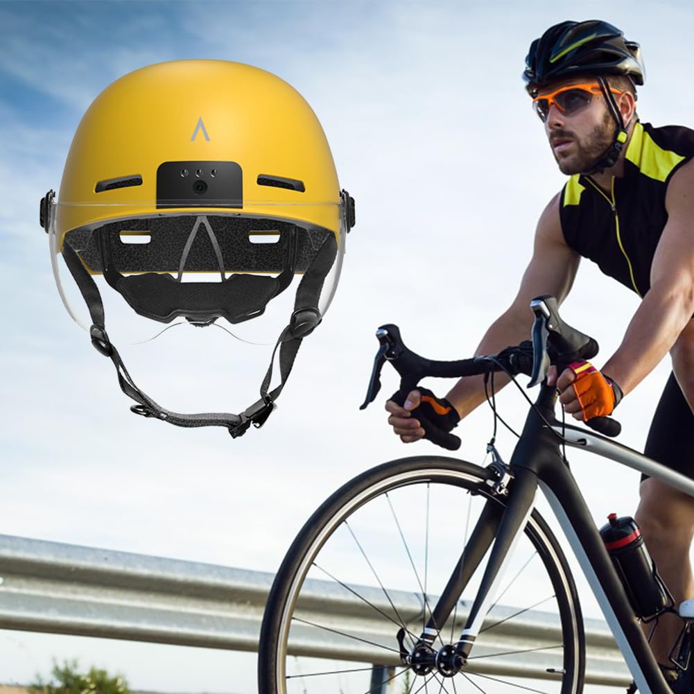4K kask do jazdy samochodowej, kamera sportowa 4K 30 kl./s, GPS, sześcioosiowy żyroskop, antywstrząsowy, WiFi, kaski rowerowe, motocyklowe, kamery