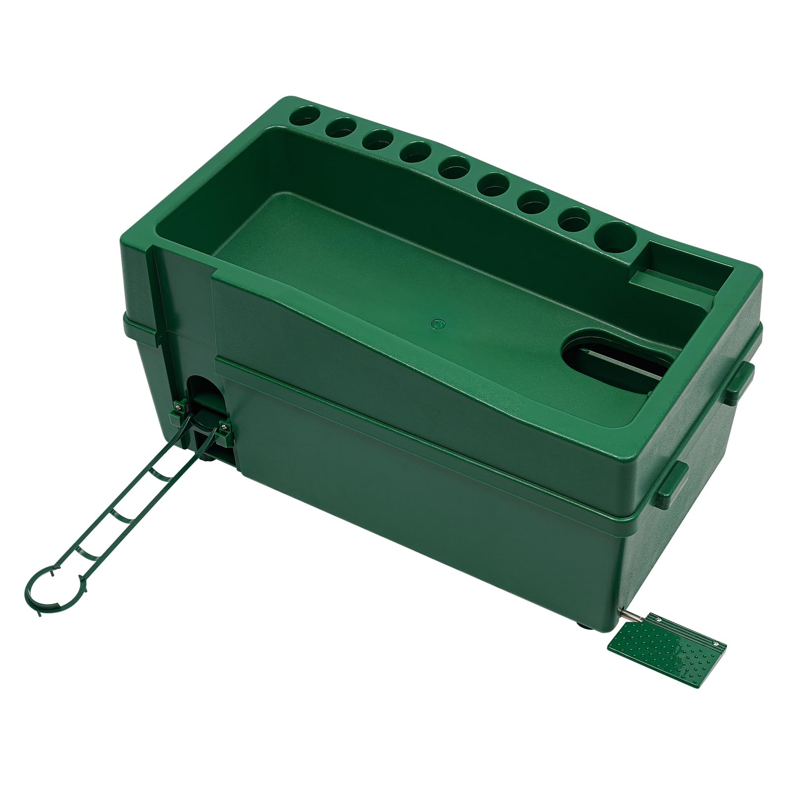 CRYBY Automatic Golf Tee Machine, Powerless Golf Ball Dispenser Machine Golf Club Organizer, Automatic Golf Ball Teeing Device Training Machine with Foot Pedal, Capacity 100 Golf Balls(Not Included)