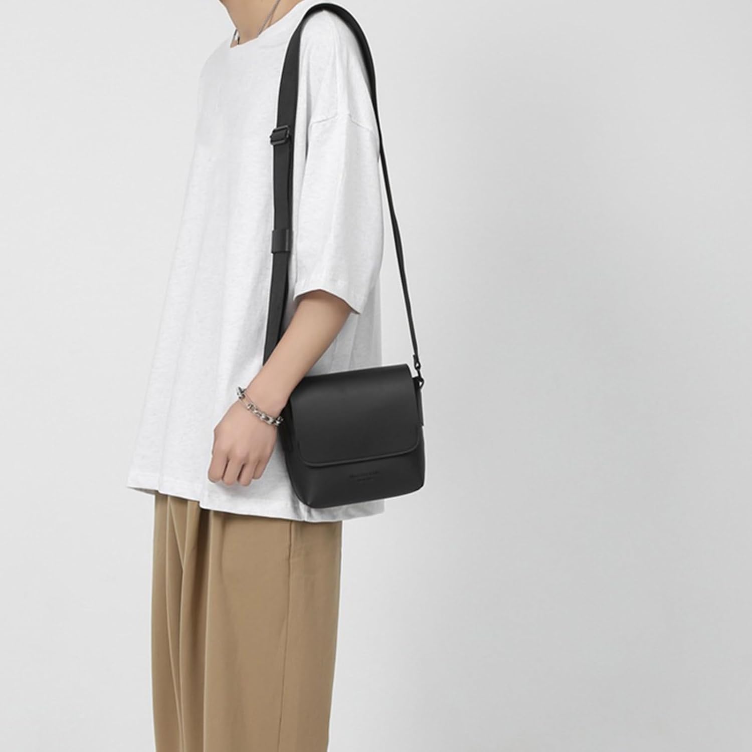 PU Leather Shoulder Bag for Women Girls Flap Satchel