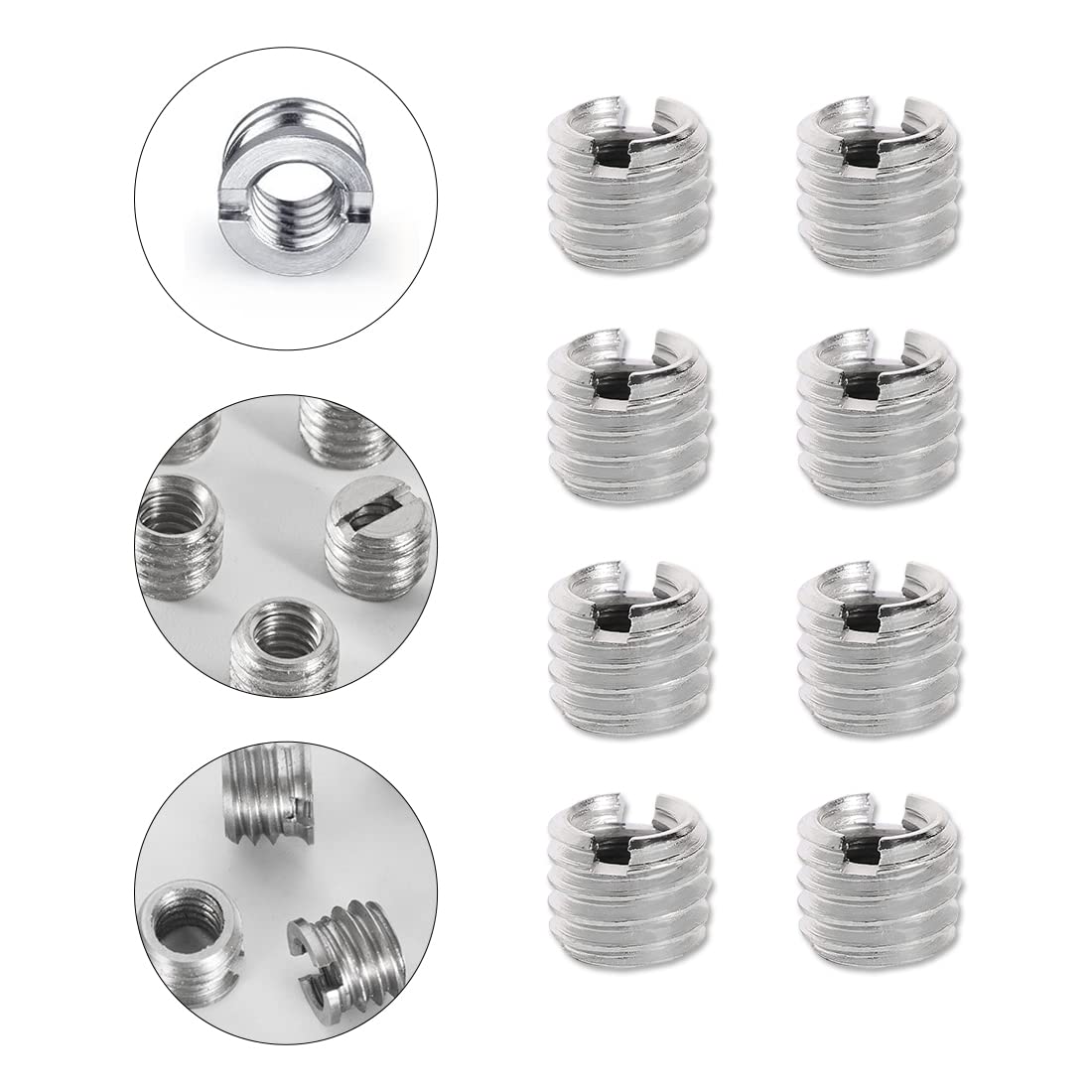 8 stuks camerastatief-schroefdraadadapters, camerastatief- schroefdraadadapter, 1/4 inch tot 3/8 schroefdraadadapter van statiefadapter, schroef van de moer van de converter voor camera, video