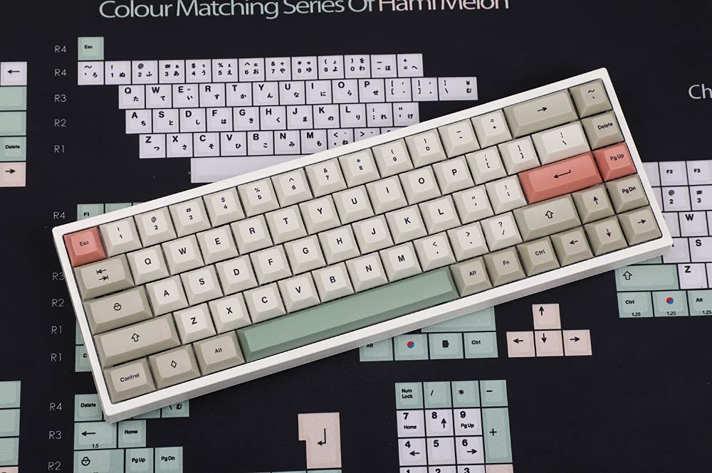 YMDK 61 64 68 DSA Profile 9009 Dye Sub ANSI ISO AZERTY QWERTZ Espagne UK French German Italian Keyset PBT Keycap pour clavier MX (ensemble ISO italien)