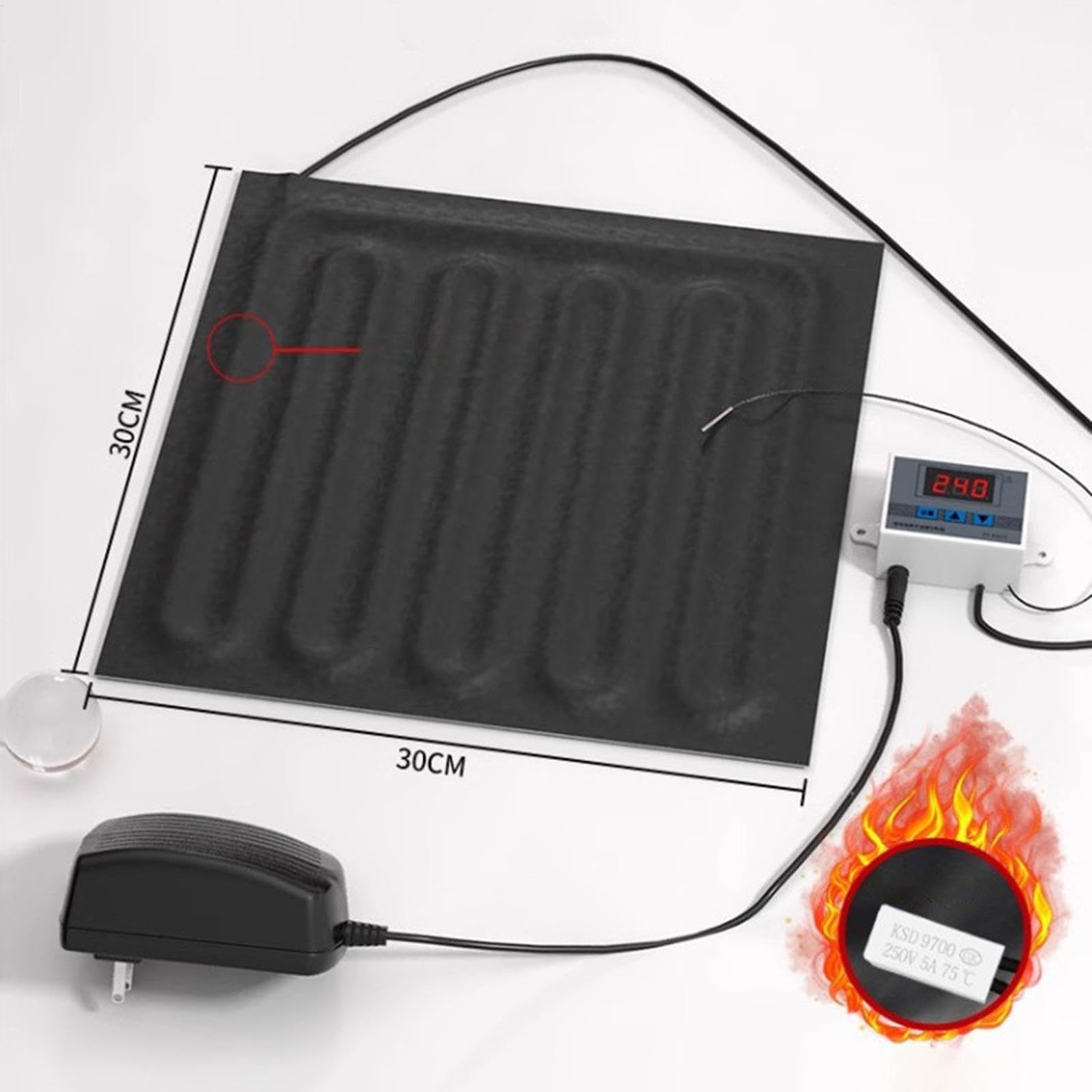 Scatola Di Riscaldamento A Prova Di Pane- 220 V Box Di Fermentazione 'impasto | Riscaldatore Di Avviamento A Lievitazione Naturale Da Pulire, Contenitore A Prova Di Pasta, Contenitore Di Fermentaz