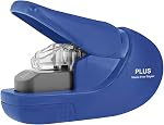 Plus Paper Clinch Compact Staple-Free Stapler, Blue