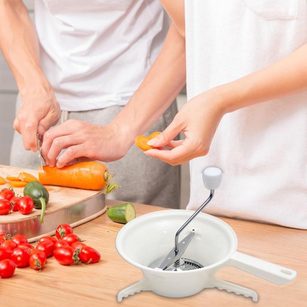 Malloy Moulin à Légumes avec 3 Disques Interchangeables Manuel pour Sauce Tomate et Pommes de Terre