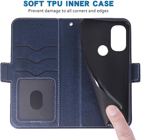 Compatible with OnePlus 9 OnePlus9 5G Wallet Case Wrist Strap Lanyard Leather Flip Cover Card Holder Cell Accessories Phone Cases for One Plus9 On 1 Plus 1plus One+ 1+ 1+9 Nine Men Blue