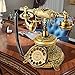 WICHEMI Vintage Phone Retro Rotary Dial Phones Landline Telephone Old Fashion Antique Phone Old School Telephones for Home Office Cafe Bar Star Hotel Decor (Golden)