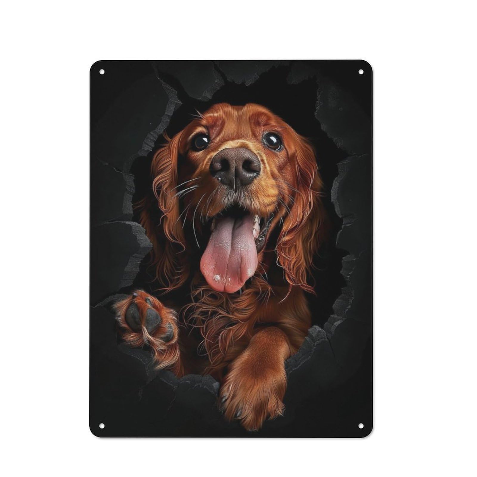 Junmoney Irish Setter Vintage Tin Sign 40X30cm For Dining Room Or Kitchen, Suited To Dining Room Decor Fans