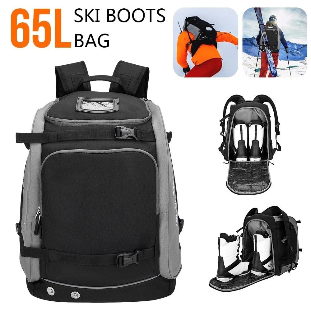 Bolsa para Botas de esquí de Gran Capacidad de 65 l, Ajustable, Impermeable, para Casco, Ropa, Mochila para Hombre y Mujer.