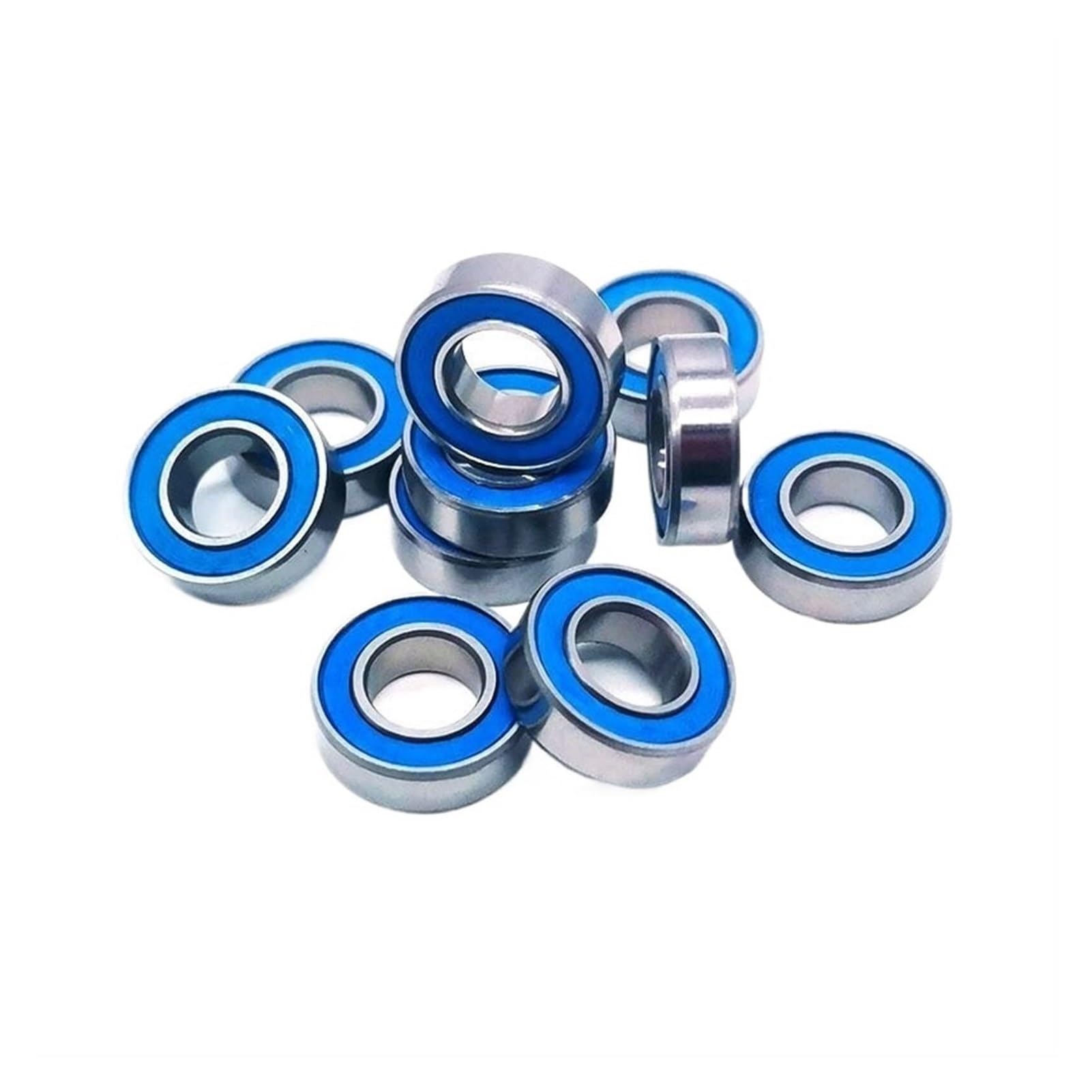 Cuscinetto, Cuscinetti a sfere a gola profonda 10 pezzi 608 2RS Cuscinetto a cartuccia 8x22x7 mm ABEC-7 Perno telaio RS a Resistenza all'usura
