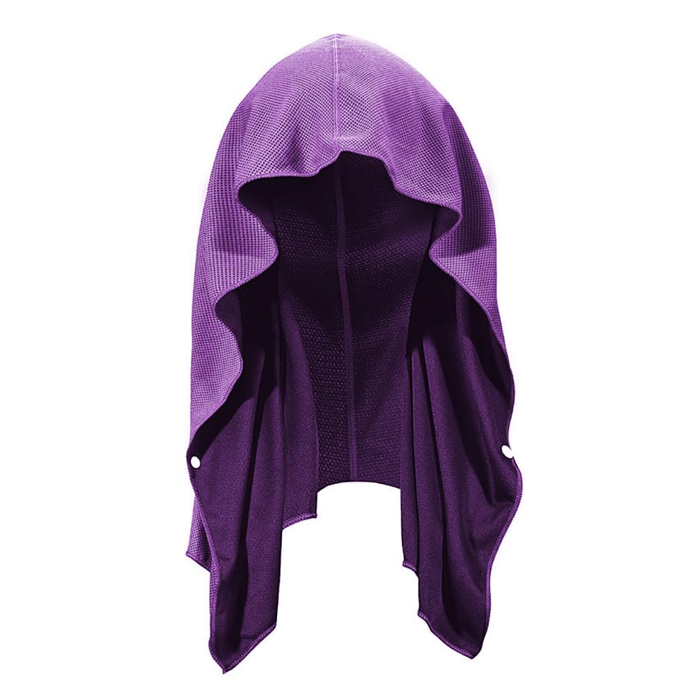 LWAQWHU Cooling Towel,Sun Protection Cooling Towel for Hot Weather Travel, UV Protection Sport Head for Neck Face Quick Drying Absorbent Travel (Purple)