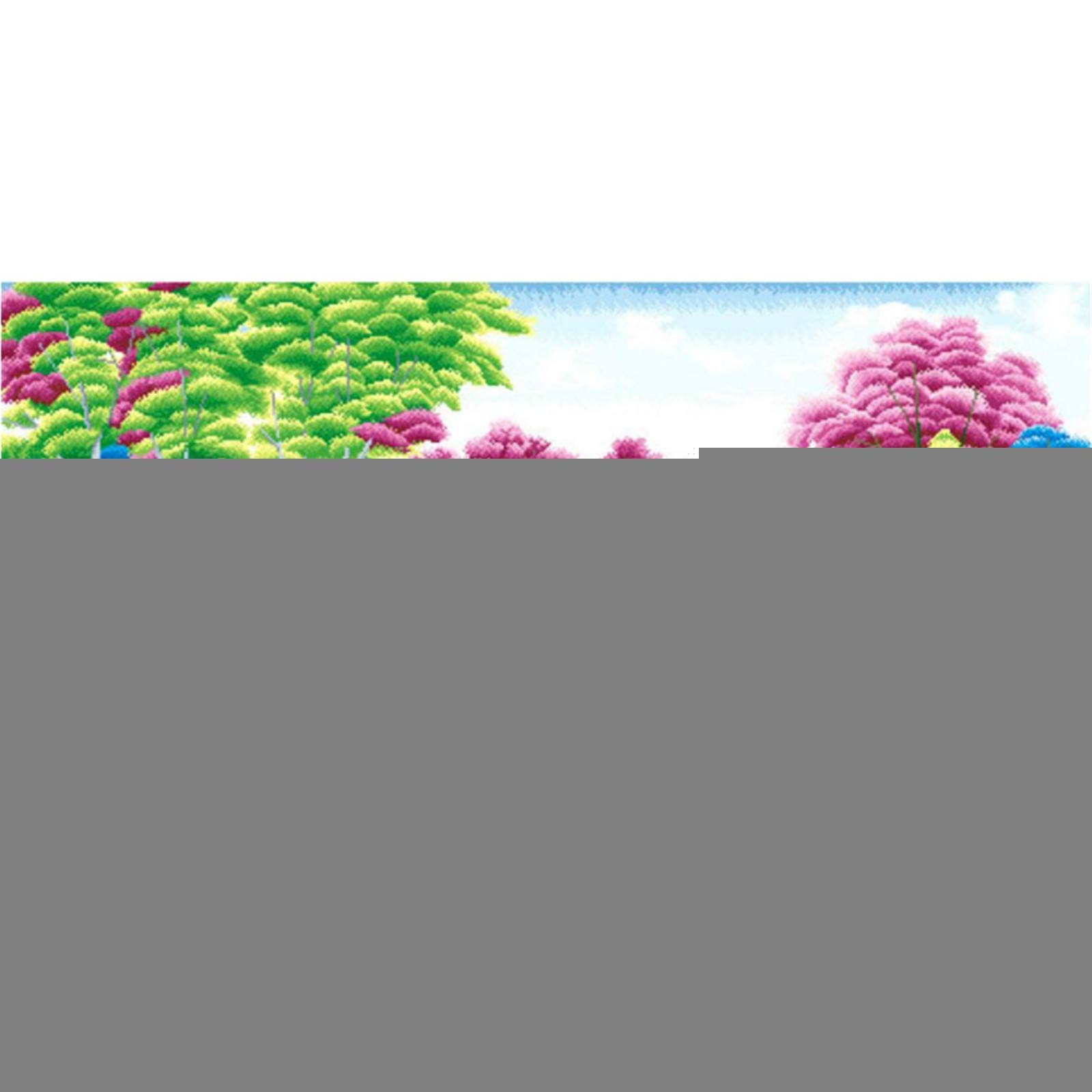 DIY 5D Diamond Painting Pełne zestawy wiosna w stawie diamentowym obraz według liczb duży pełny kryształ dżetów haft krzyżykowy mozaika płótno ściana sztuka dekoracja kwadratowa wiertarka, 50 x 100 cm