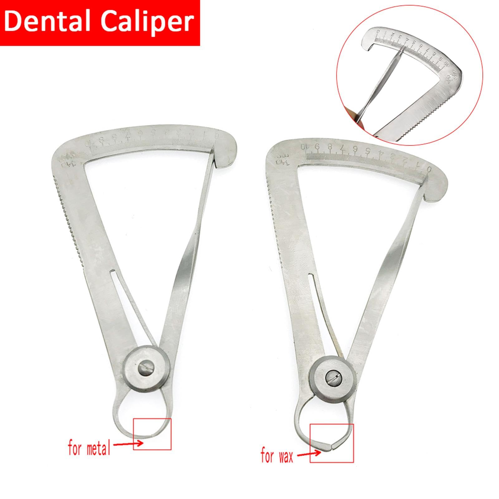 Calibro a corsoio dentale in acciaio inox corona calibro triangolare spessore per laboratorio dentale(misurazione metallica)