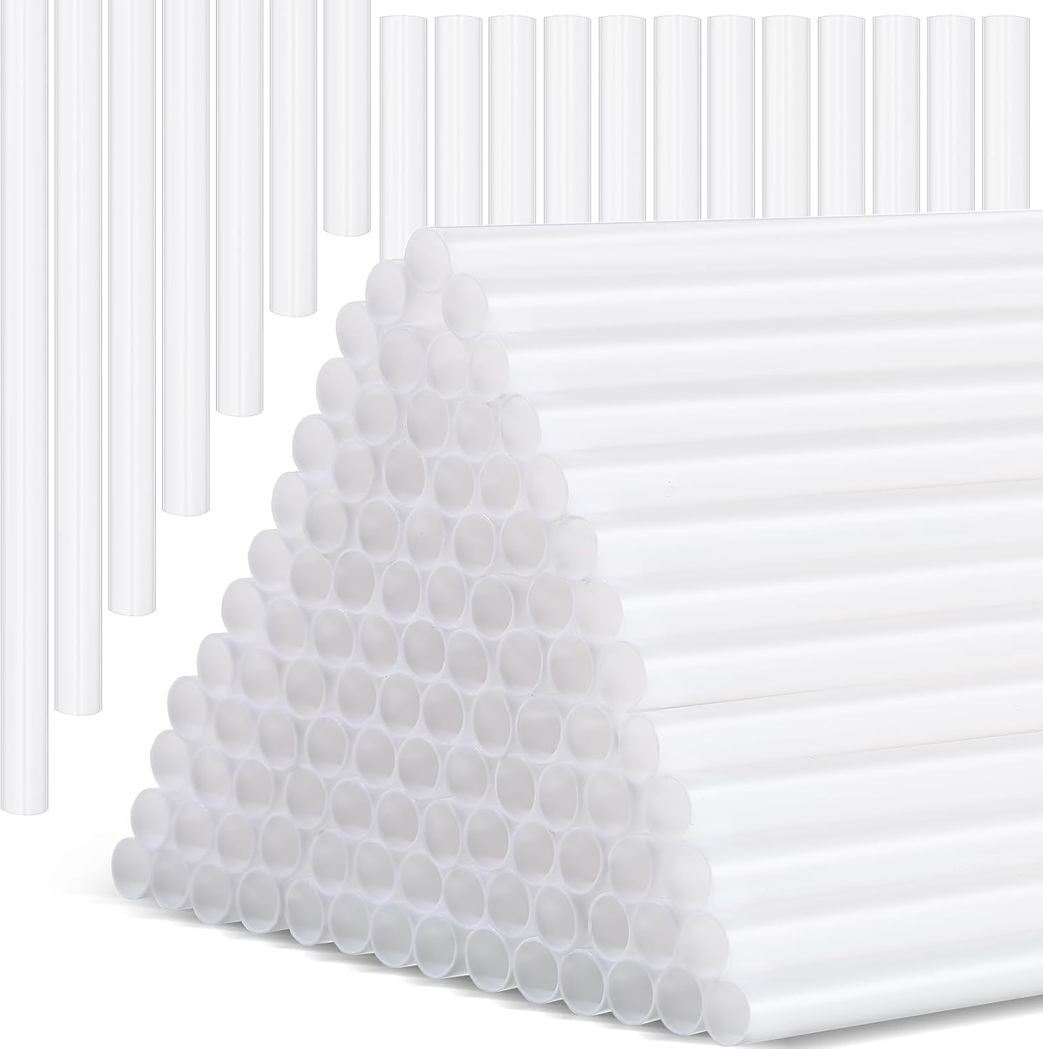 Mumufy 200 Pieces White Plastic Cake Dowel Rods Bulk for