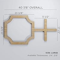 Vista 20 de 19 7/8"W X 11 3/8"H pequeños Bradley decorativos calado madera paneles de pared, aliso