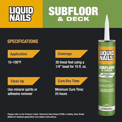 Liquid Nails 28 oz Subfloor & Deck Construction Adhesive