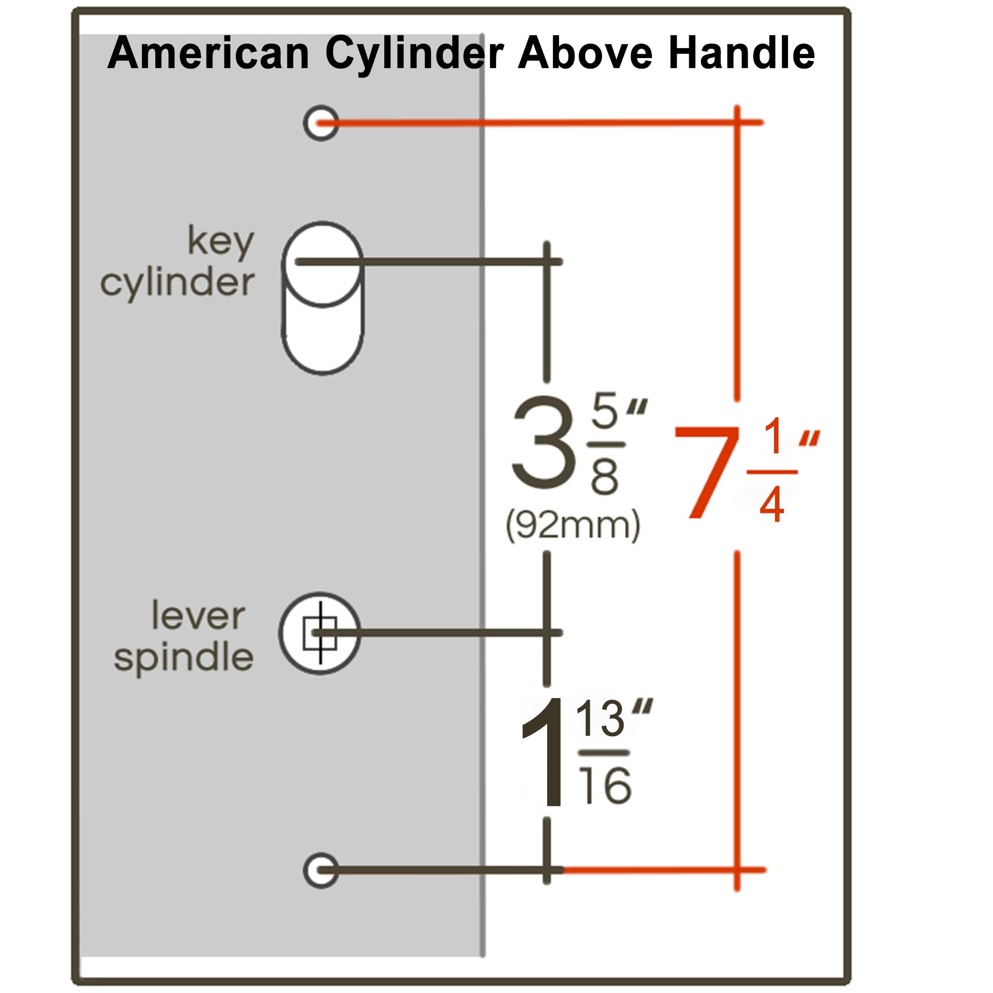 Patio Door Handleset - Matte Black Arch Trim -3