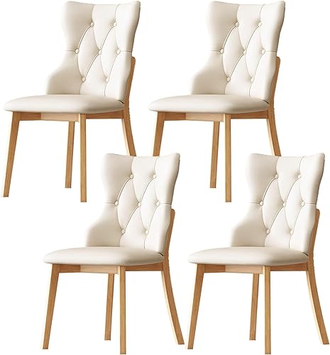 Miniatura 16 de JKGHK - Sillas de comedor, sillas de cocina tapizadas, silla de sala con respaldo y patas de madera, silla de sala de estar sin brazos para el Negro