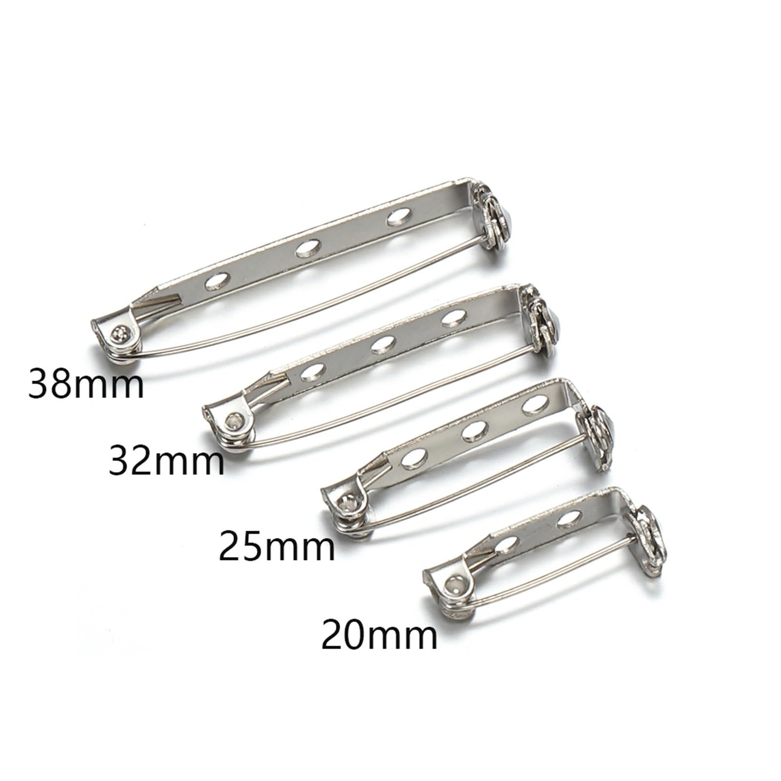 Zapięcia do broszek, 50Pcs Metal Brooch Lock Catch Holder for Jewelry Making DIY(25 mm)
