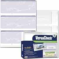 Banking Software Free: VersaCheck Instant Checks Form # 3001 Personal Wallet Check, Green
