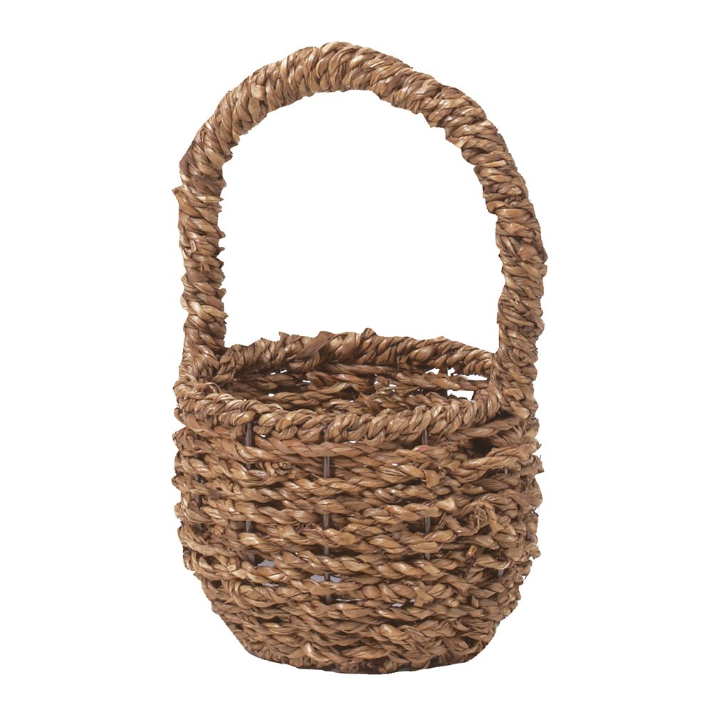 Amazon.co.jp: 東京堂 バスケット ブラウン手付ラウンドバスケットS