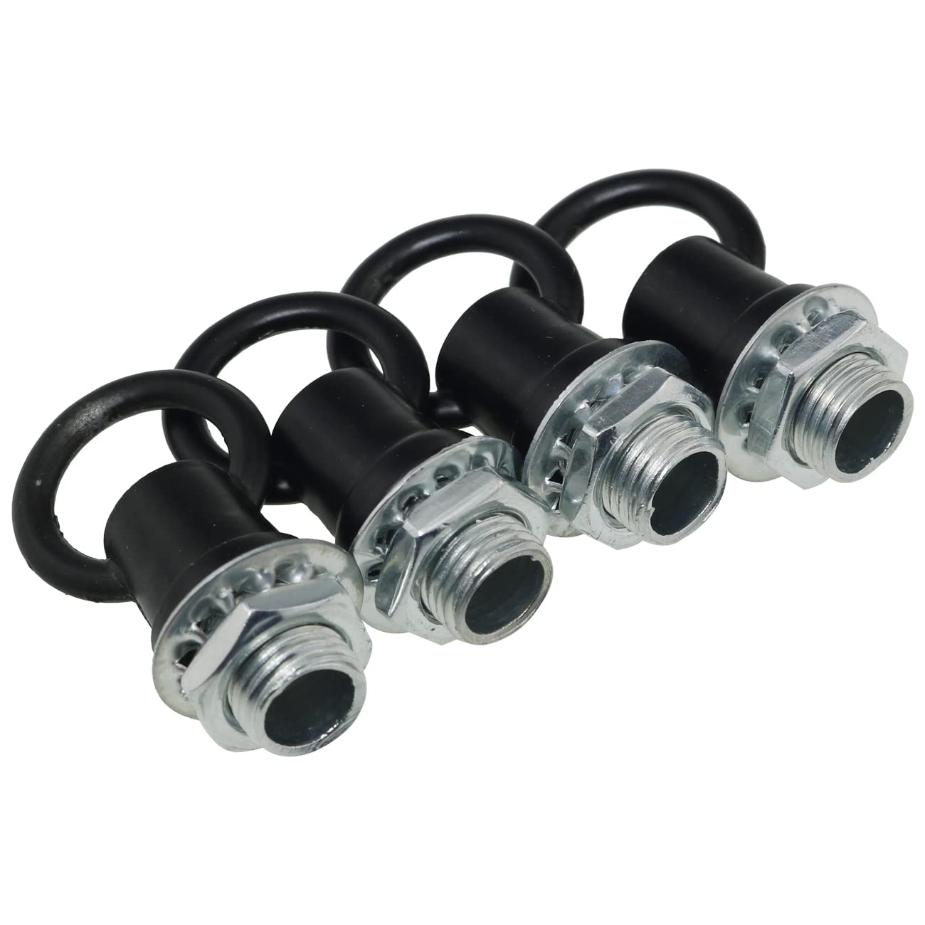 4 Pack Black Eye Nuts – M10 Thread, 5kg Load – Zinc Alloy Hanging Hooks For Pendant Lights, Chandeliers & Ceiling Decor