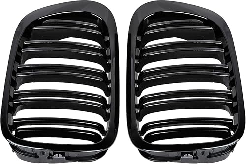 Miniatura 1 de Parrilla frontal superior brillante negra para riñón compatible con 1999-2002 E46 2 puertas Coupe Cabriolet 2DR