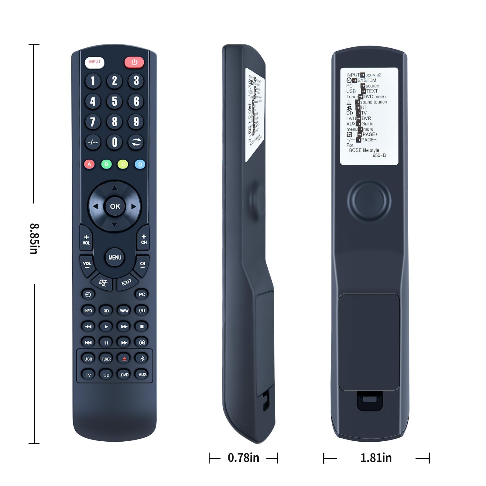 Nouvelle Télécommande de Remplacement Compatible avec Bose Lifestyle 650/600 Media Center 743877-0010
