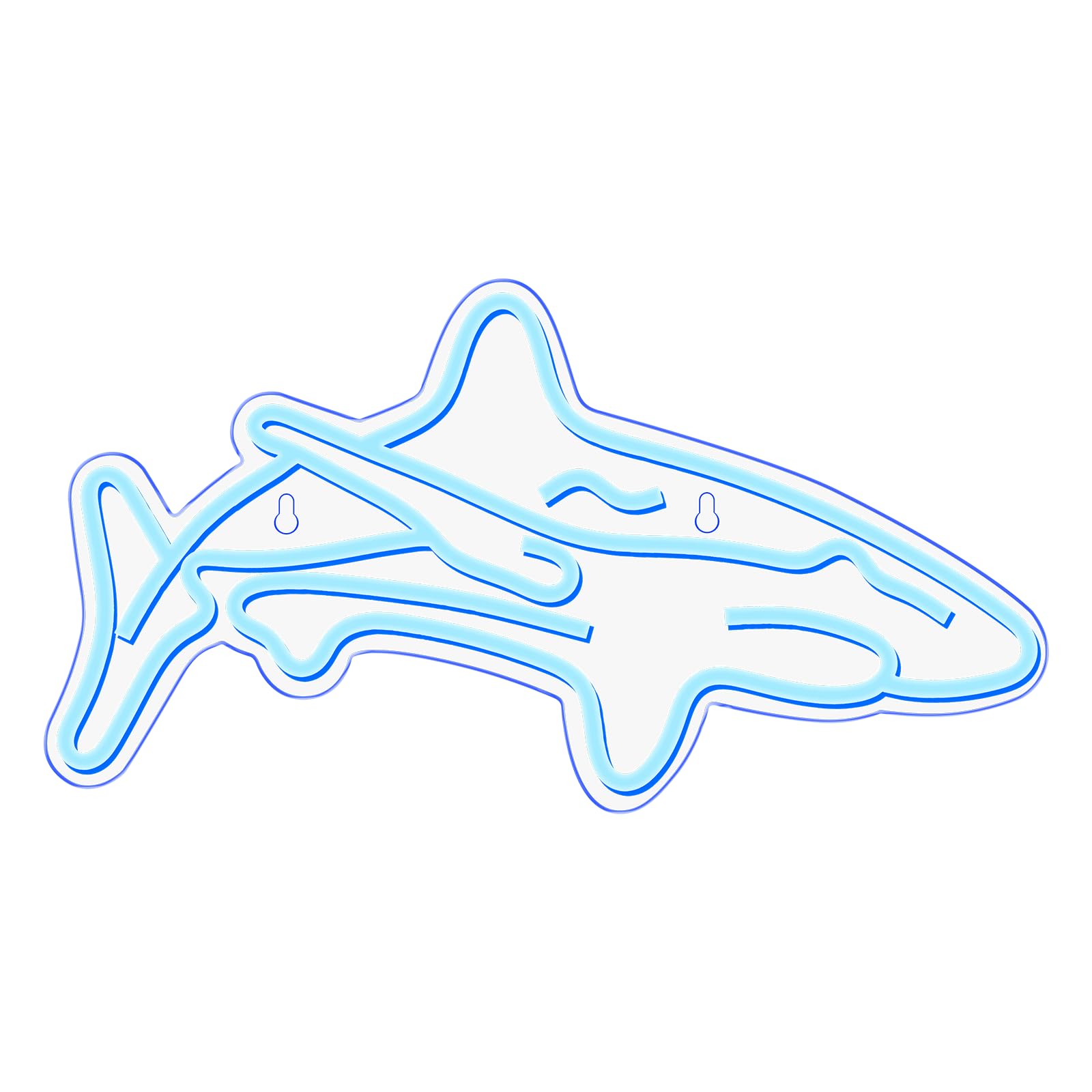 Hai Led Leuchtreklame für Schlafzimmer Blaue Leuchtschilder Wanddekoration Acryl Einzigartig Nachtlicht für Jungen Geschenke Wohnzimmer Bar Partyzubehör