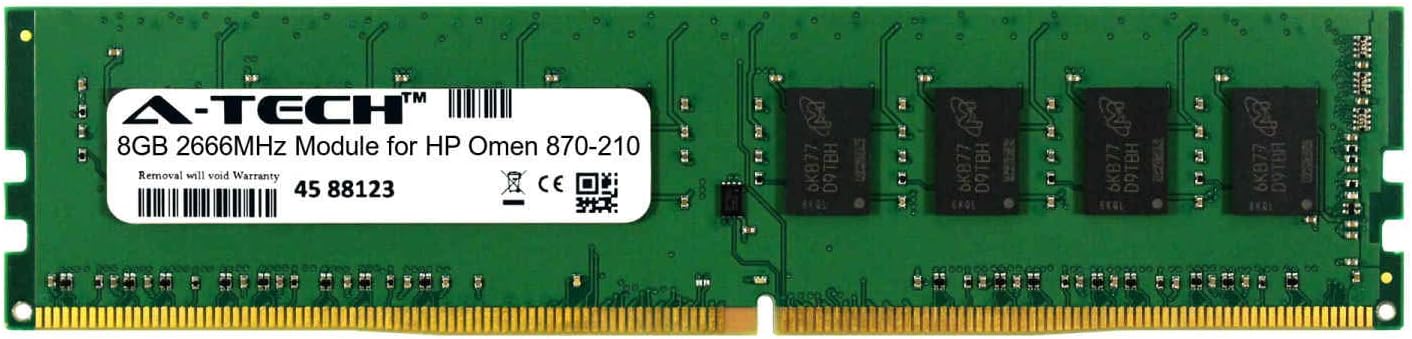 A-Tech 8GB Module for HP Omen 870-210 Desktop & Workstation Motherboard Compatible DDR4 2666Mhz Memory Ram (ATMS282246A25818X1)