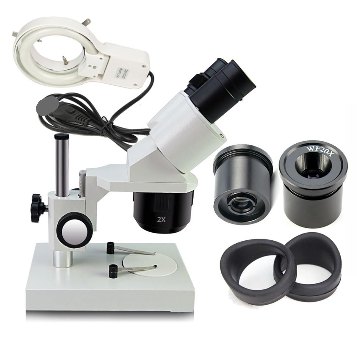 Observación con microscopio Microscopio estéreo binocular 40x 80x herramienta de reparación móvil wf20x ocular
