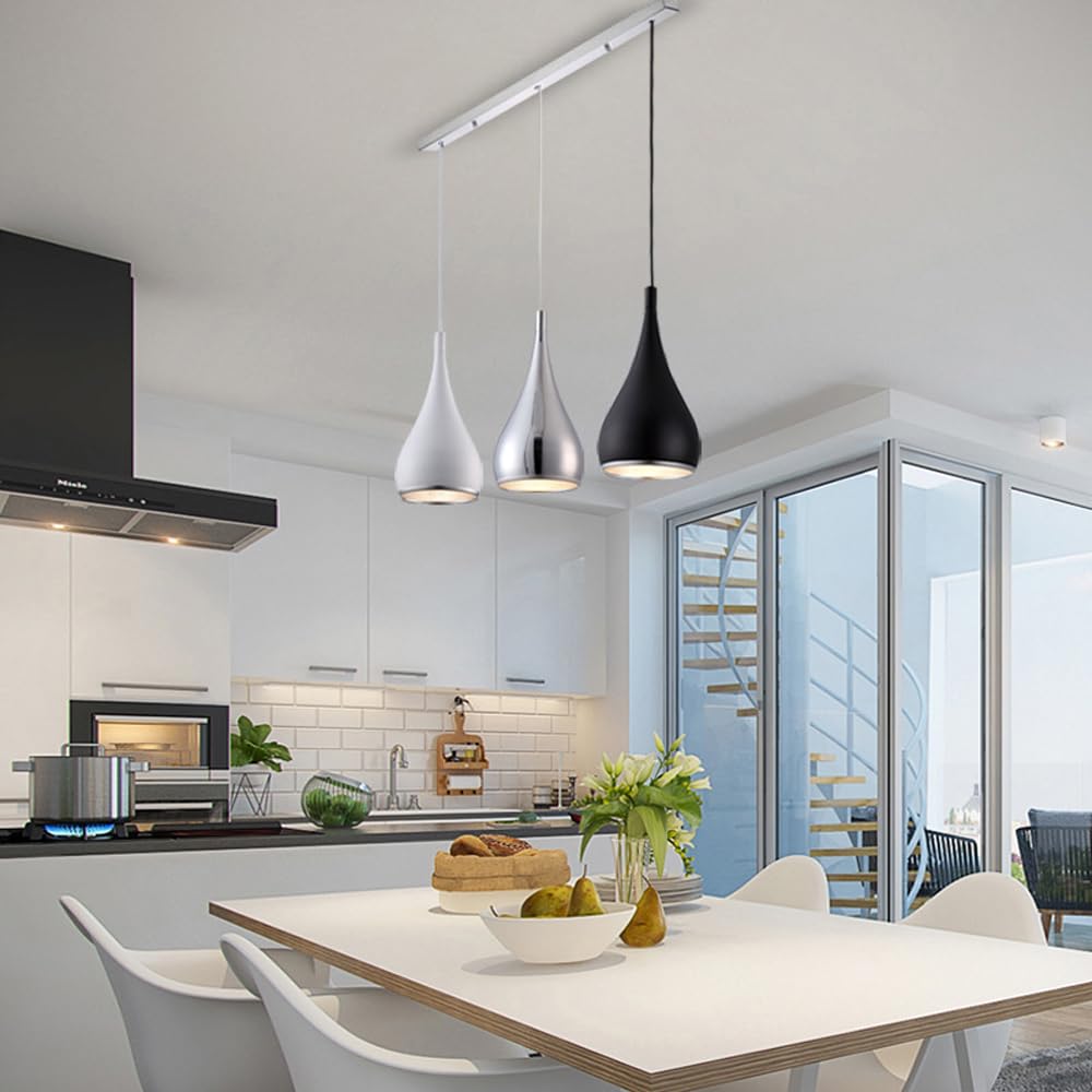 CHUNGYANG Scandinavische Minimalistische Creatieve Hanglamp. Eettafel Hangend Plafondverlichtingsarmatuur. Bar Hanging Line Verstelbare E27 Base Droplight, voor Sportschool, Kledingwinkel, Eetkamer
