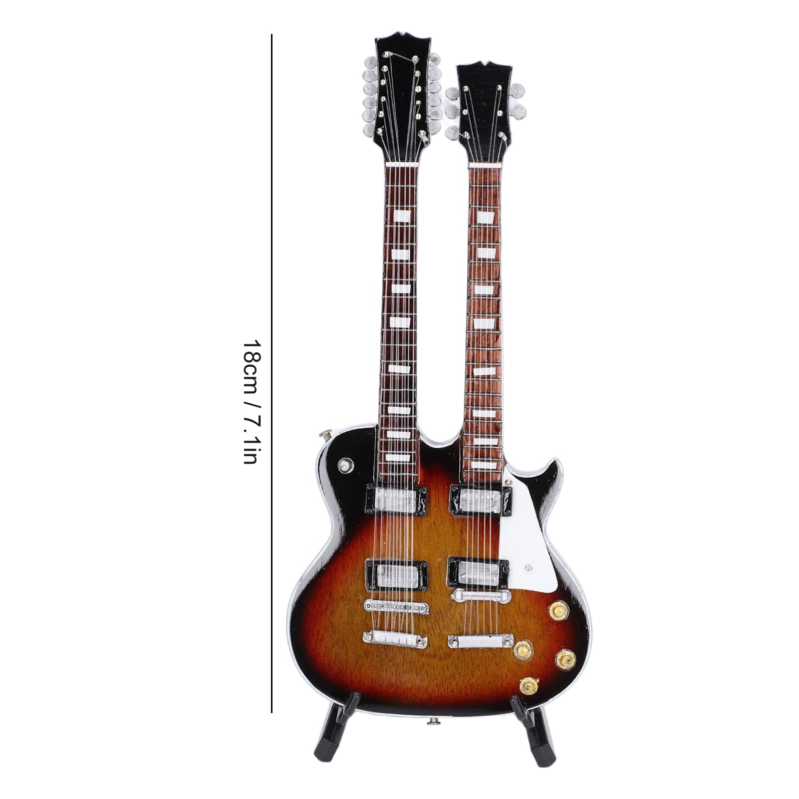 Guitare électrique Miniature de 18cm, Modèle de Décoration, échelle 1:4, Détails Exquis avec Touches de Réglage en Métal pour la Décoration de la Maison
