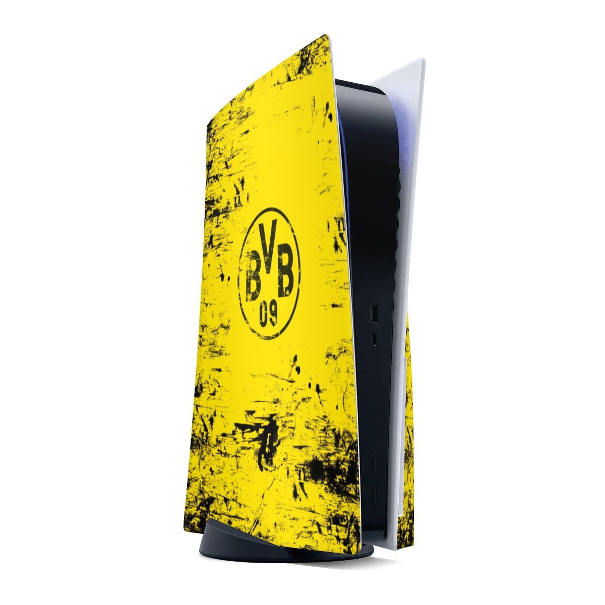 DeinDesign Skin kompatibel mit Sony PlayStation 5 Disc Edition Folie Sticker Borussia Dortmund Offizielles Lizenzprodukt BVB