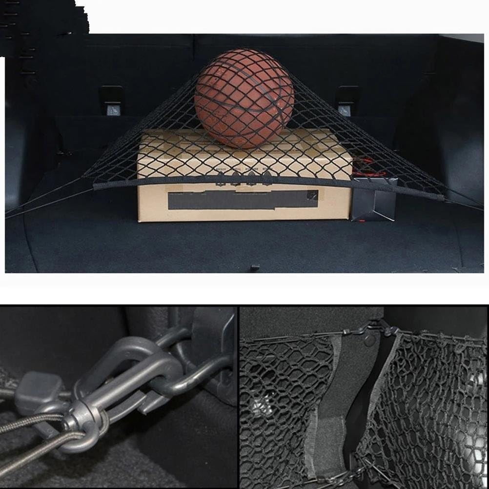 Car Nets 80 * 60cm Universal Car-styling Boot Mesh Elastic Nylon Rear Back Cargo Trunk Storage Organizer Luggage Net Holder Auto Accessory