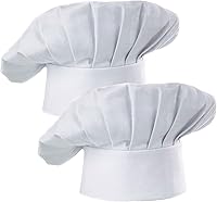 Hyzrz Chef Hats Set of 2 - Adjustable Adult Baker Kitchen Caps, One Size Fits Most, Polyester Cotton Blend