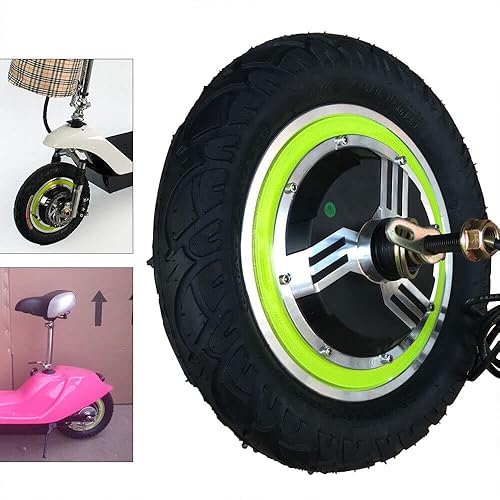 Miniatura 2 de Motor de cubo sin engranajes sin escobillas, motor de rueda de 12 "24 V Scooter eléctrico Kit de conversión de bicicleta eléctrica Rueda sin