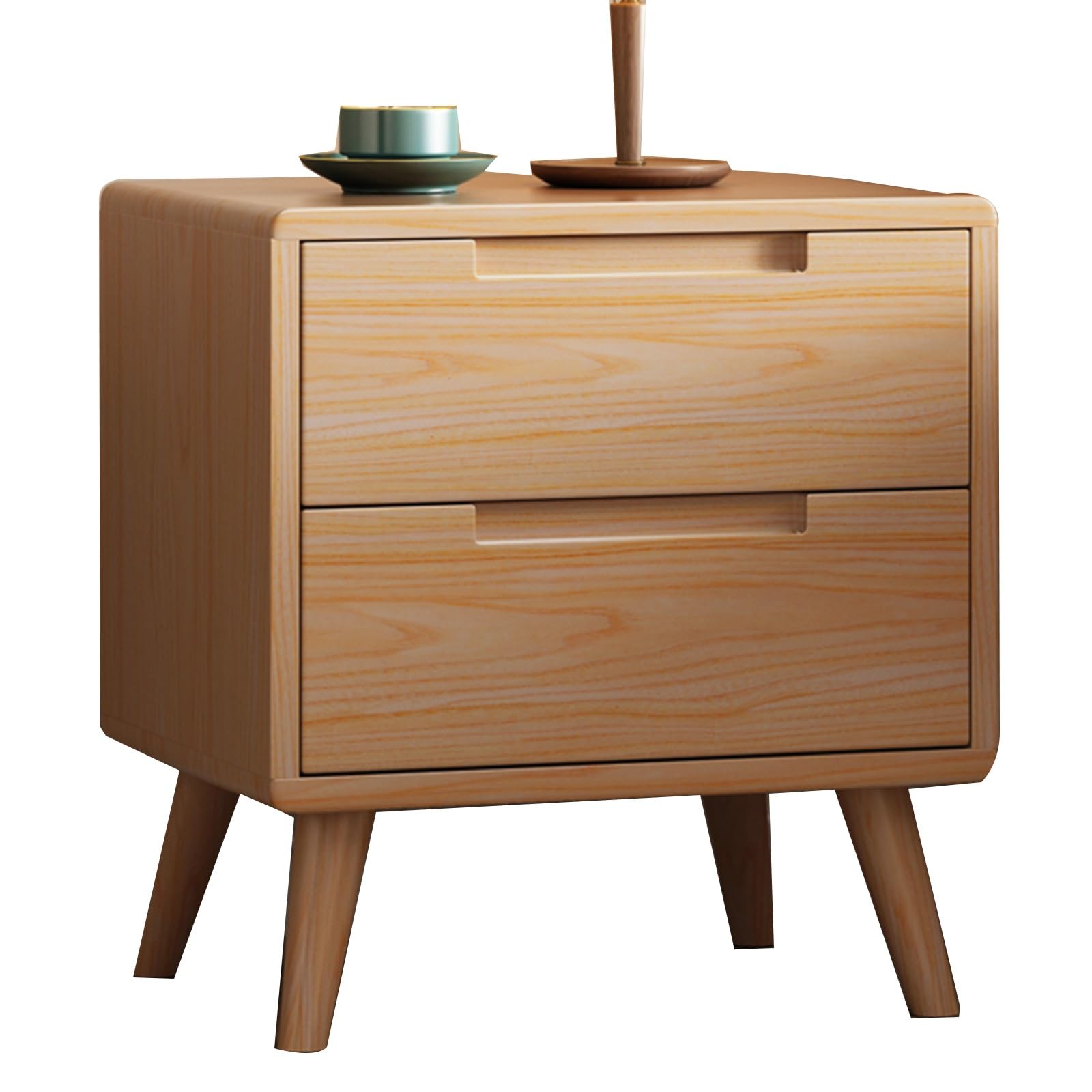 Table d'appoint en bois avec rangement et meuble de chevet compact style rustique chambre