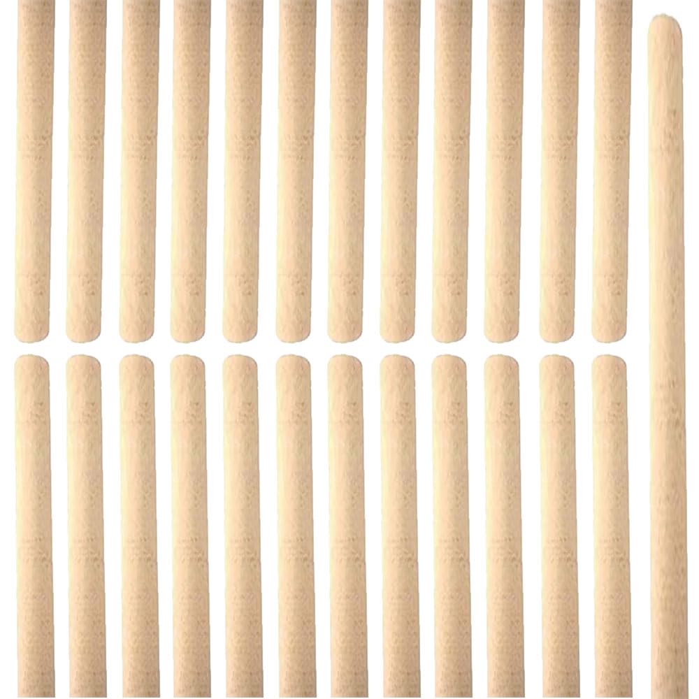 Newman And Cole Pack Of 25 Wooden Broom Handle Stick Wood Broomstick/Wooden Pole For Floor Mop Handle Brush Broom - 15/16 (23Mm 24Mm) 4Ft (1200Mm) Handles