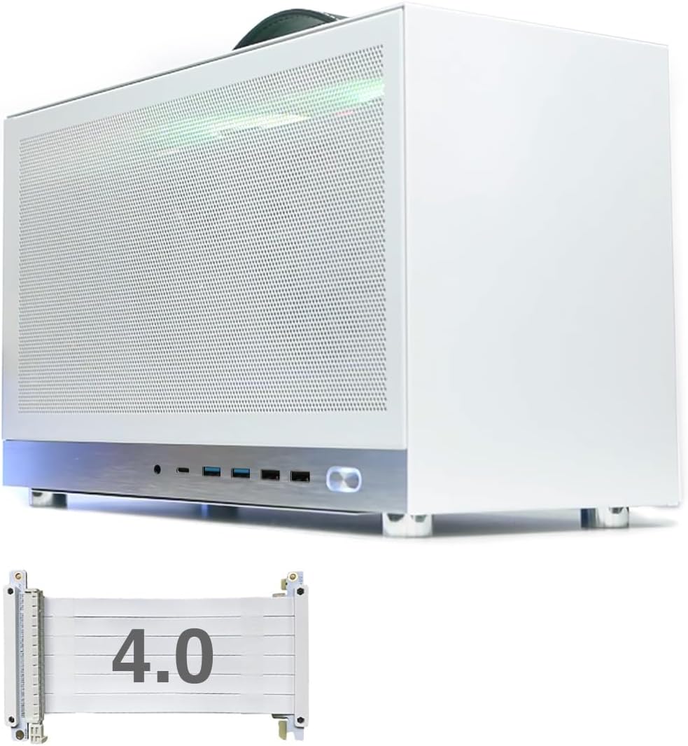 MININGEEK S400 Pro Mini-ITX Computer Case with PCIe 4.0 Cable
