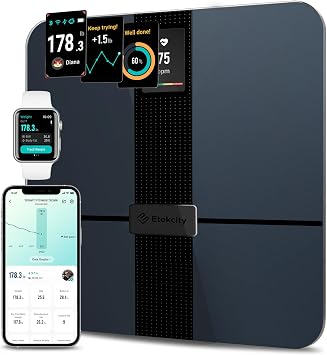 Etekcity Smart Scale Bundle with Body Composition Analyzer and Bathroom Digital Weighing Scale