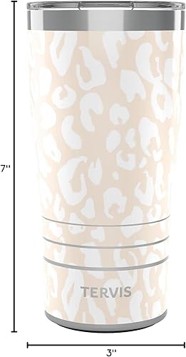 Miniatura 9 de Tervis Traveler Leopard Collection - Vaso de viaje con triple aislamiento mantiene las bebidas frías y calientes, 20 onzas, acero inoxidable,