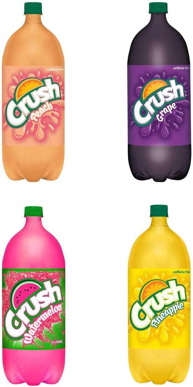 LUV BOX-Variety Crush pack , 2L , Pack of 4, Grape , Peach , Pineapple ,Watermelon