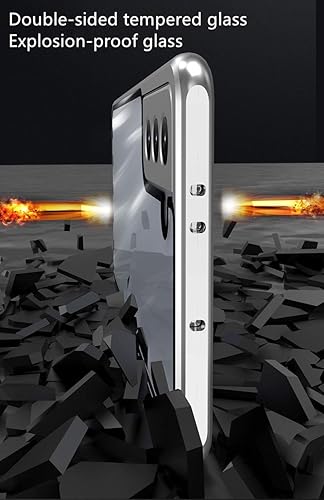 Miniatura 5 de Funda antiespía para Galaxy S22 Ultra con bloqueo de aluminio parachoques protector de pantalla de privacidad de absorción magnética de vidrio