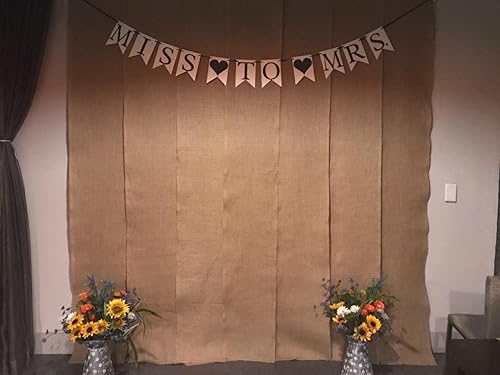 Miniatura 5 de Camino de mesa de arpillera de 12 x 30 pies, camino de mesa vintage 100% yute para bodas, fiestas, Navidad, Acción de Gracias, barbacoas, uso