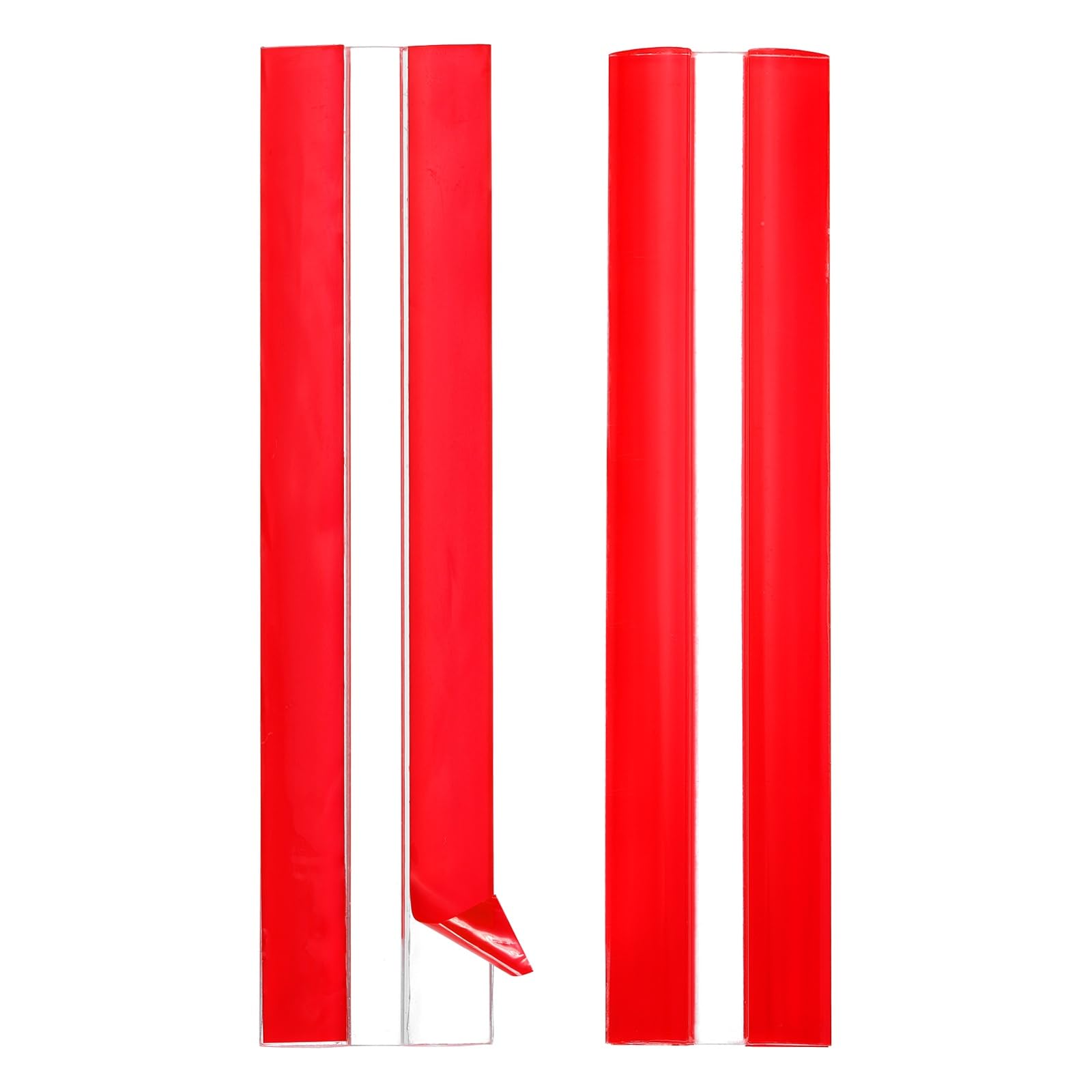 sourcing map 2Pcs Acrylic Flexible Hinges, 150x35mm Invisible Living Hinge, 360° Transparent Continuous Piano Low Profile Flex Hinge for DIY Furniture, Display Stand, Cabinets