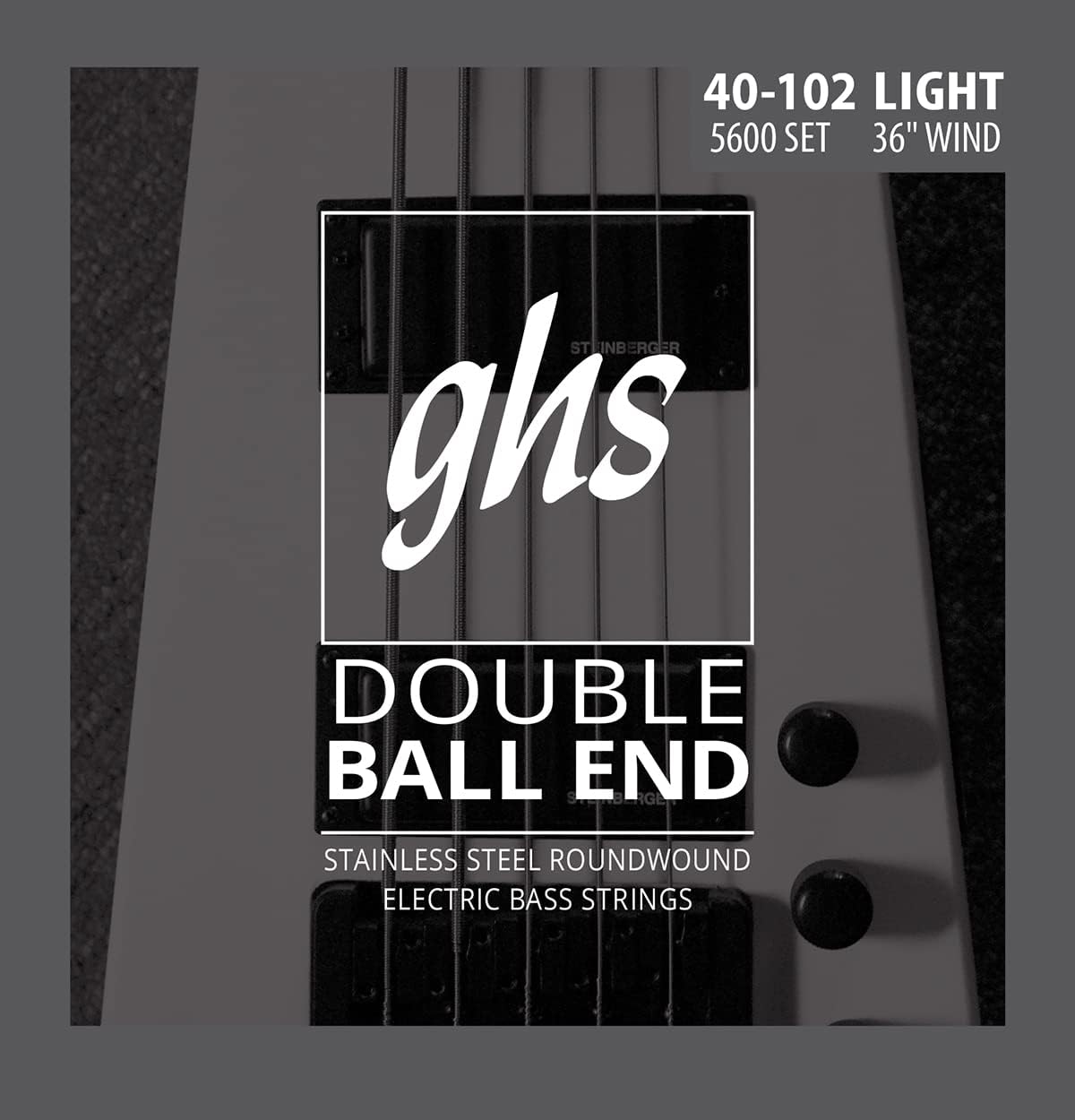 GHS 5600 Double Ball End Roundwound Stainless Steel Bass Guitar Strings