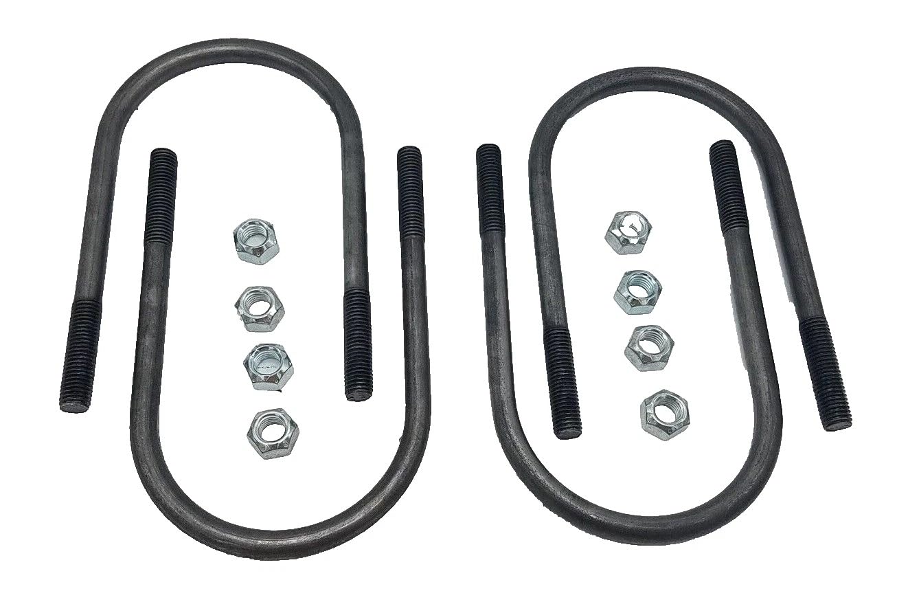 UBK-10KGD-R U Bolt Kit for 9k 10k GD Axles 5" 5/8" x 9 Fits 2.5" Springs Trailer Axle - Trailer U Bolt Kit Replacement