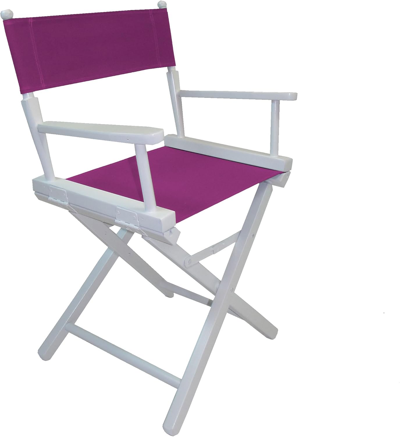 TLT Personalized Imprinted Contemporary 18 Inch Table Height White Frame Director's Chair - Black