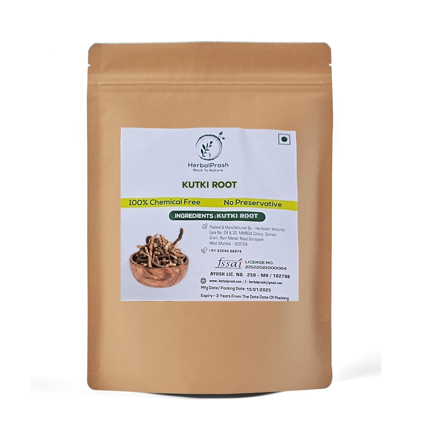 Kutki Herbal Powder 100g – Finely Ground Botanical Ingredient – No Additives or Preservatives – Traditional Herb