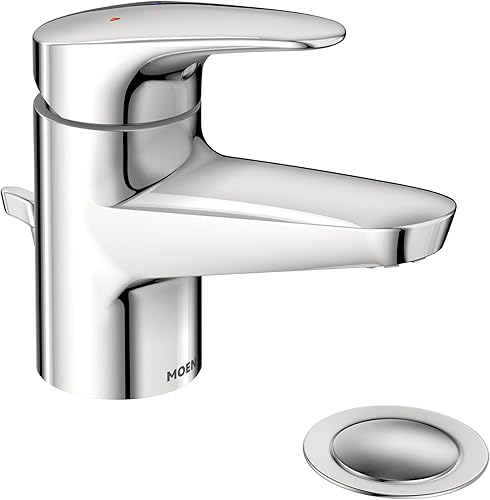 Moen 9482 M-Bition - Grifo de lavabo comercial con una manija, cromado